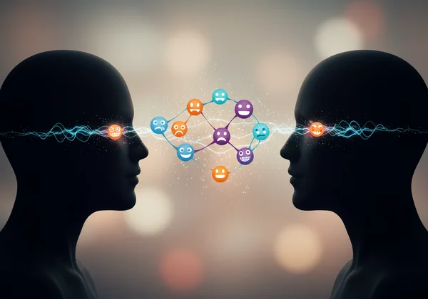 Representación abstracta de una comunicación clara sobre salud mental