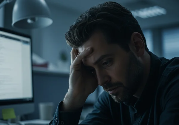 Seseorang yang mengalami keletihan emosi dan mental yang mendalam