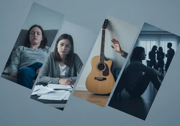 Menggambarkan simptom kemurungan, seperti keletihan dan kesedihan