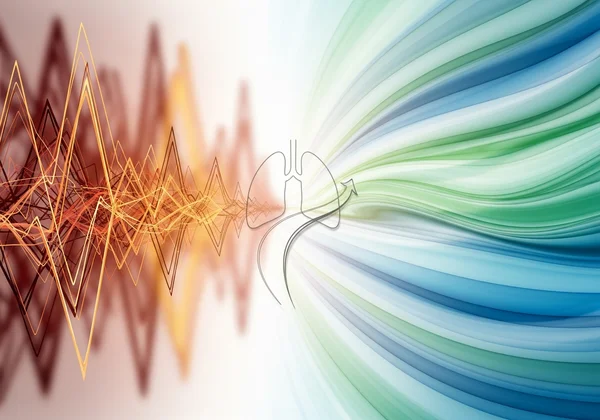 Visual pernafasan yang menenangkan, mengaktifkan sistem rehat-dan-cerna.