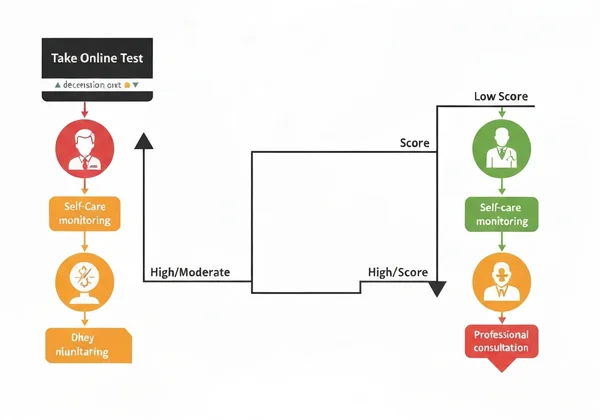 Decision flowchart for mental health test results