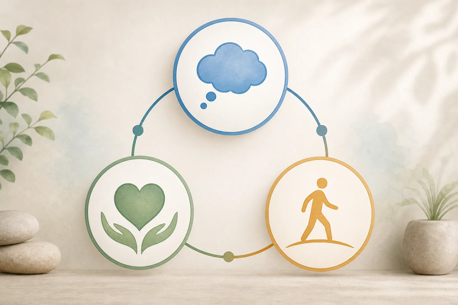 Thoughts feelings and behavior map
